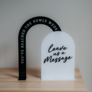 Audio Guest Book For Weddings Black Acrylic Sign
